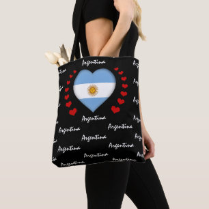 Argentina Flagga, Heart Argentina Flagga mode/spor Tygkasse