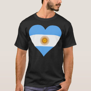 Argentina Flagga Heart Argentina Kärlek Argentina T Shirt