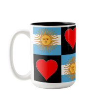 Argentina Flagga Heart Mönster Patriotic Argentina