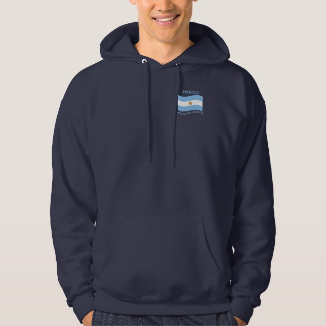 Argentina Flagga Hoodie (Framsida)