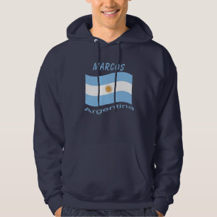Argentina Flagga Hoodie