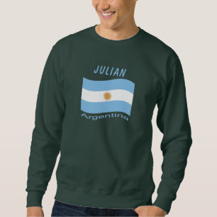 Argentina Flagga Hoodie Lång Ärmad Tröja