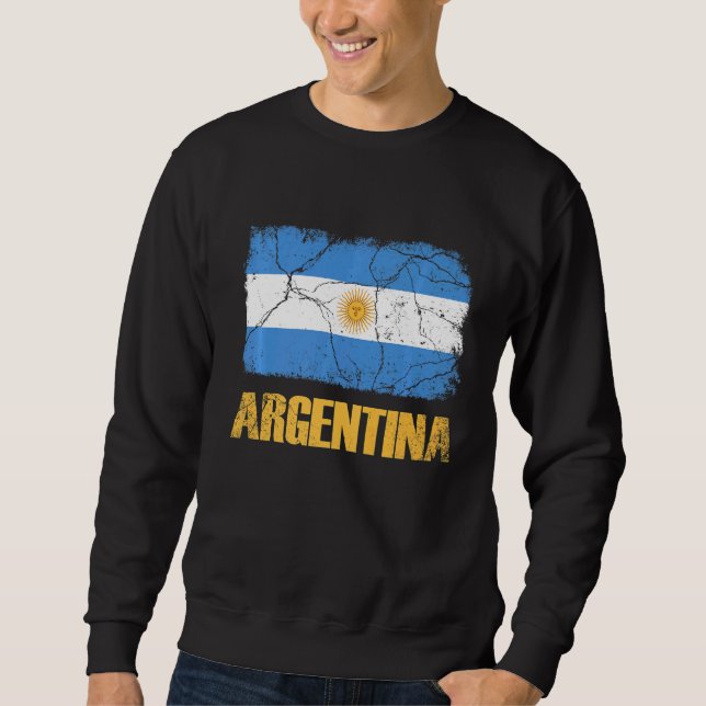 Argentina-Flagga i Argentina-Flagga Lång Ärmad Tröja (Framsida)