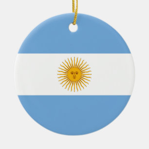 Argentina flagga julgransprydnad keramik