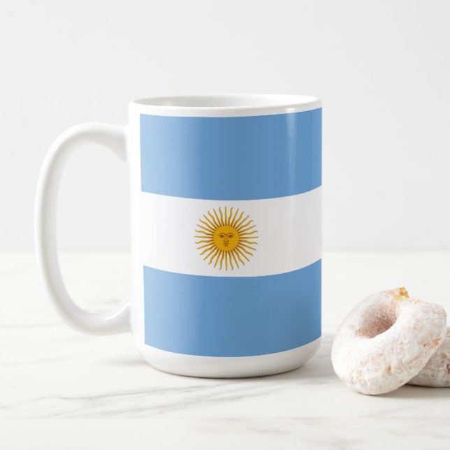 Argentina flagga kaffemugg (Med munk)