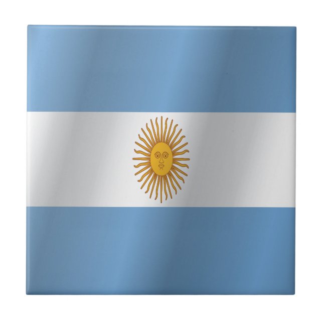 Argentina flagga kakelplatta (Framsidan)