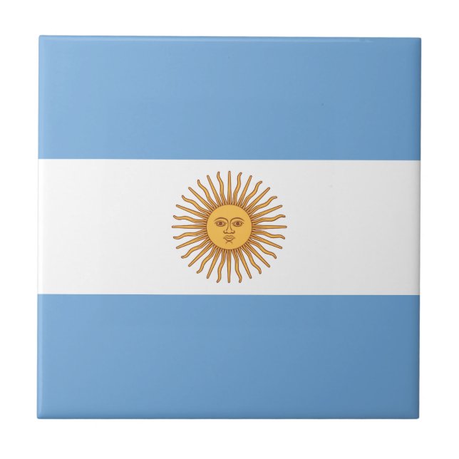 Argentina flagga kakelplatta (Framsidan)