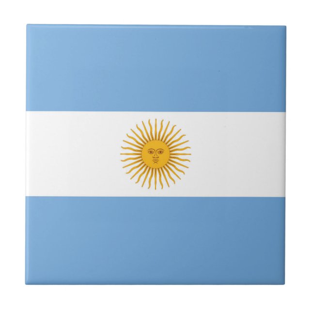 Argentina flagga kakelplatta (Framsidan)