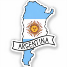 Argentina Flagga Karta Patriotisk Argentinsk Stolt