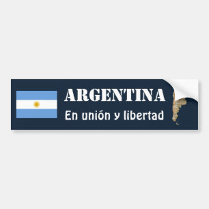 Argentina flagga + Kartabildekal Bildekal