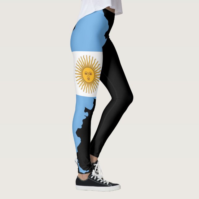 Argentina Flagga Leggings - Anpassad Patriotisk Pr (Höger)