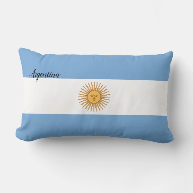Argentina Flagga Lumbarkudde (Framsida)
