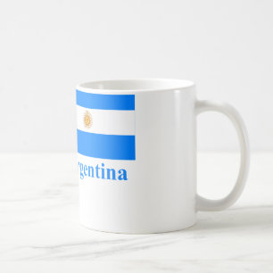 Argentina flagga med namn kaffemugg