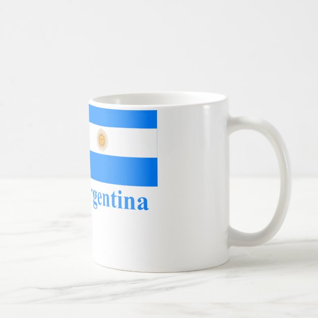 Argentina flagga med namn kaffemugg (Höger)