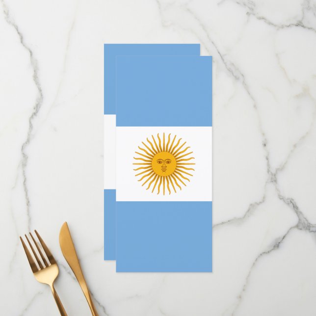 Argentina flagga meny (Fram/Back In Situ)