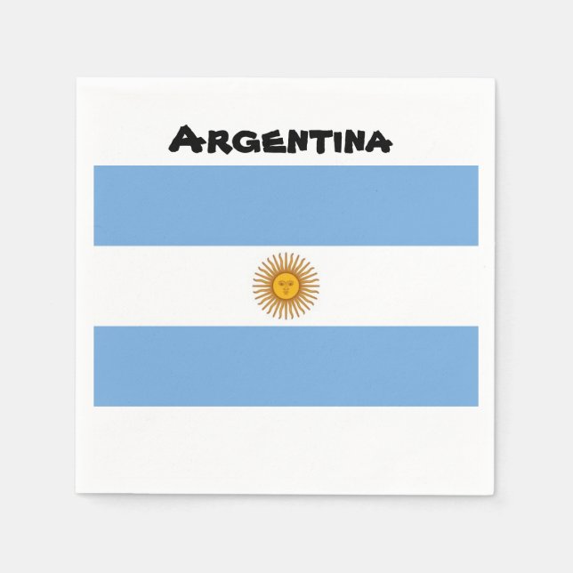 Argentina Flagga Napkins Pappersservett (Framsidan)