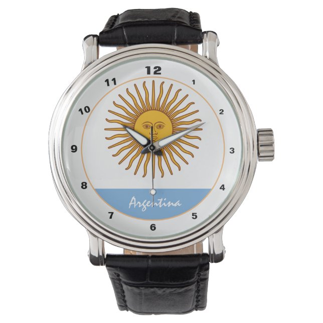Argentina Flagga och Argentina mode /designur Armbandsur (Framsida)