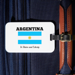 Argentina - Flagga och Motto Bagagebricka