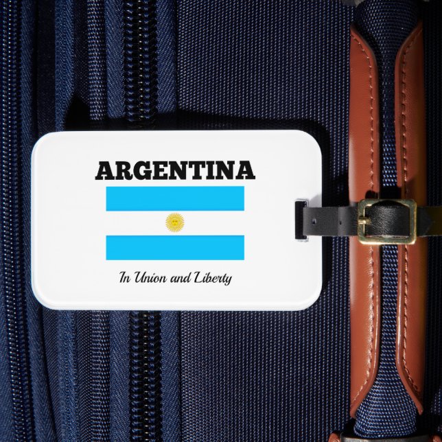 Argentina - Flagga och Motto Bagagebricka (Framsida Insitu 4)