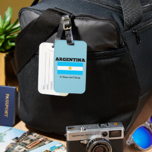 Argentina - Flagga och Motto Bagagebricka