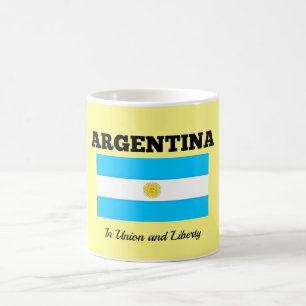 Argentina - Flagga och Motto Kaffemugg