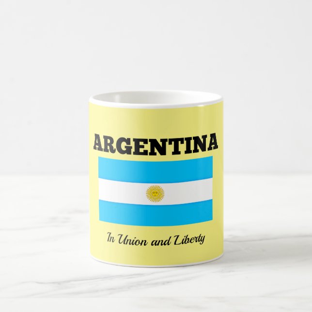 Argentina - Flagga och Motto Kaffemugg (Center)