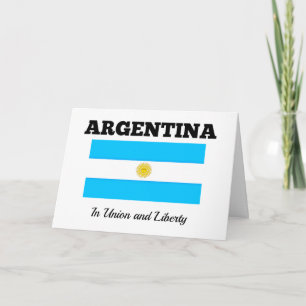 Argentina - Flagga och motto Kort