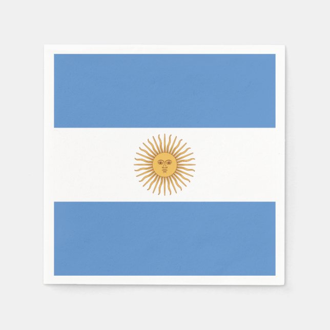 Argentina Flagga Pappersservett (Framsidan)