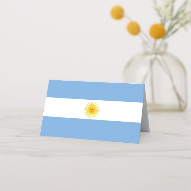 Argentina Flagga Placeringskort (Framsida)