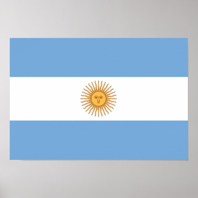Argentina-Flagga Poster (Framsidan)