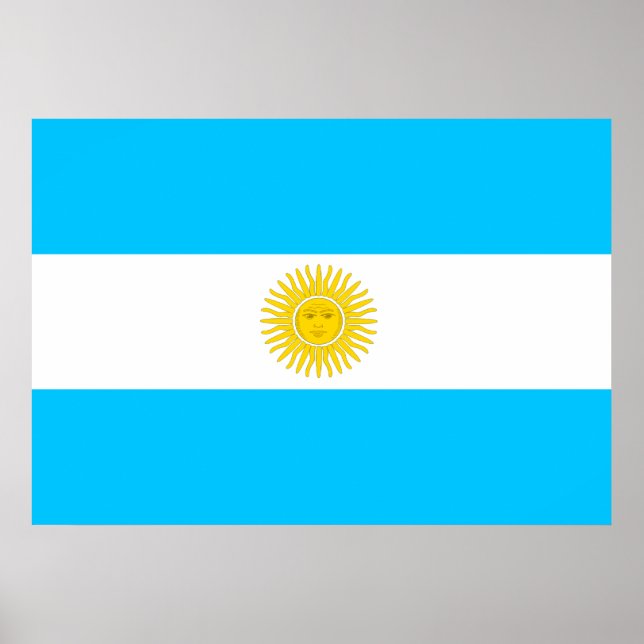 Argentina Flagga Poster (Framsidan)