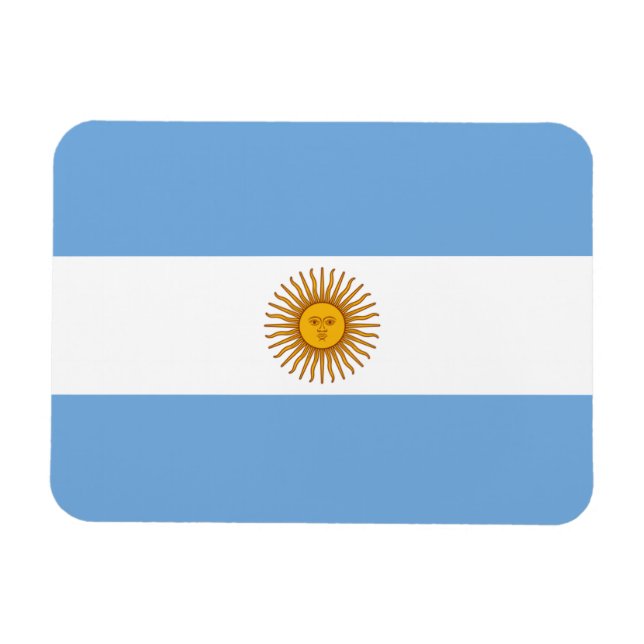 Argentina Flagga Premium Magnet (Horisontell)