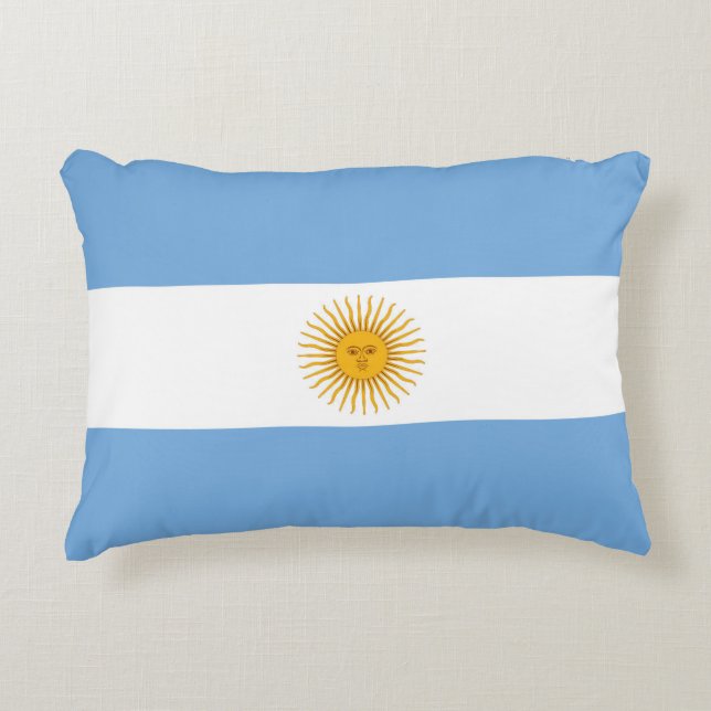 Argentina flagga prydnadskudde (Framsidan)