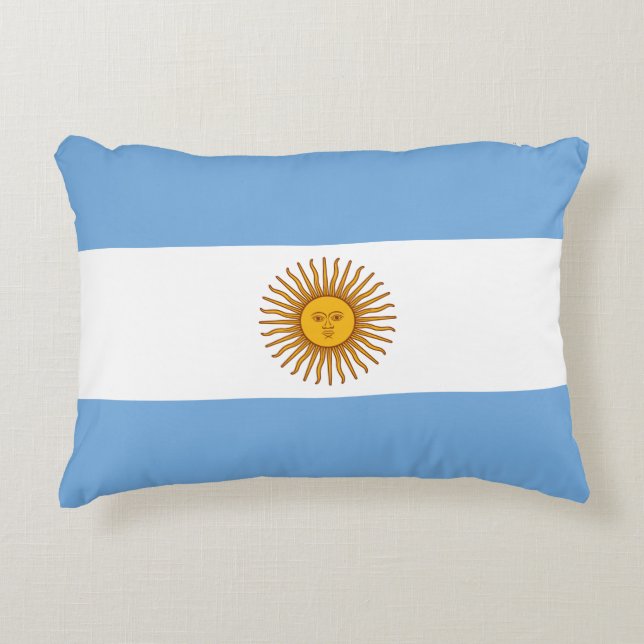 Argentina flagga prydnadskudde (Framsidan)