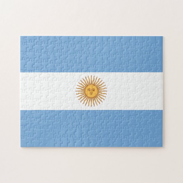 Argentina Flagga Puzzle Pussel (Horisontell)