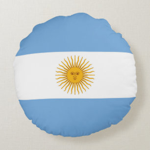 Argentina flagga rund kudde