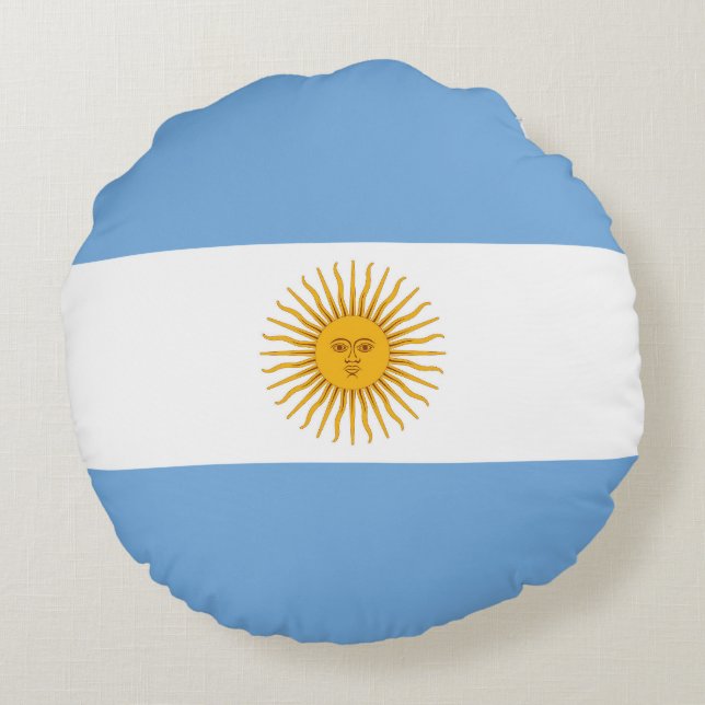 Argentina flagga rund kudde (Baksidan)