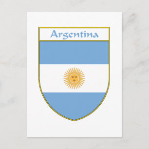 Argentina Flagga Shield Vykort