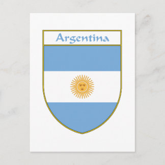 Argentina Flagga Shield Vykort