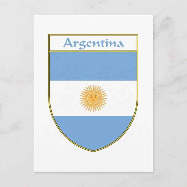 Argentina Flagga Shield Vykort (Framsida)
