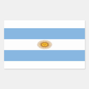 Argentina - Flagga Sticker Bandeira Argentina Rektangulärt Klistermärke