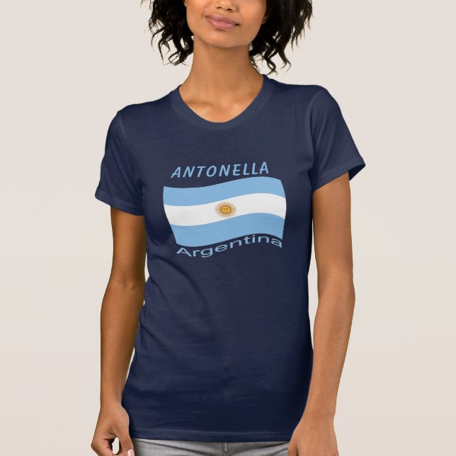 Argentina Flagga T Shirt (Framsida)