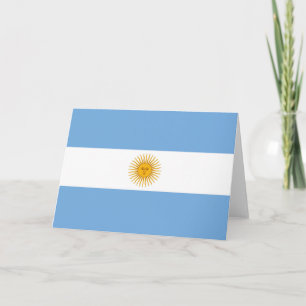 Argentina flagga tack kort