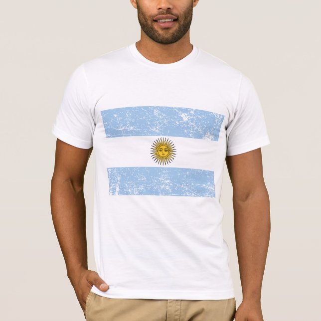 Argentina flagga tee shirt (Framsida)