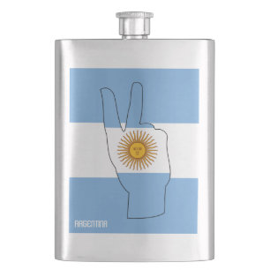 Argentina Flagga Victory Sign Patriotic Fickplunta
