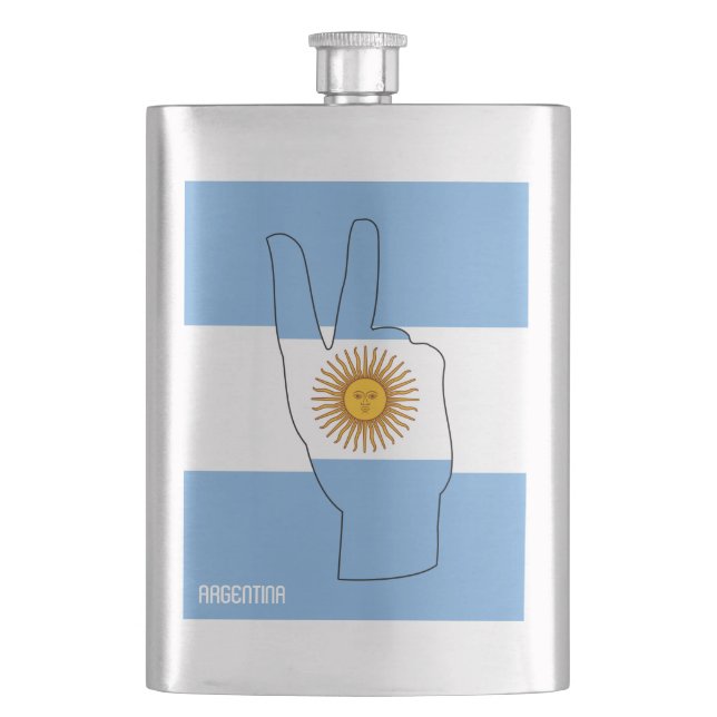Argentina Flagga Victory Sign Patriotic Fickplunta (Framsidan)