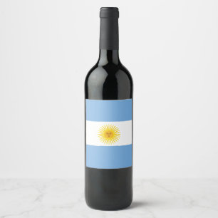 Argentina flagga vinflaska etikett