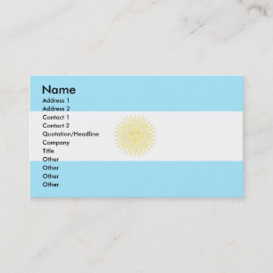Argentina flagga visitkort