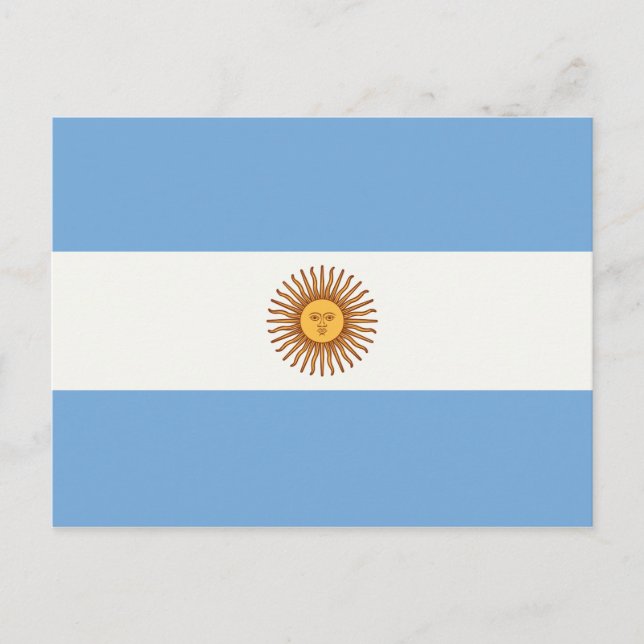 ARGENTINA FLAGGA VYKORT (Framsida)