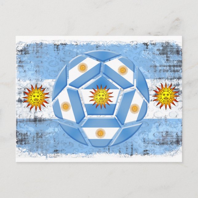Argentina flagga vykort (Framsida)